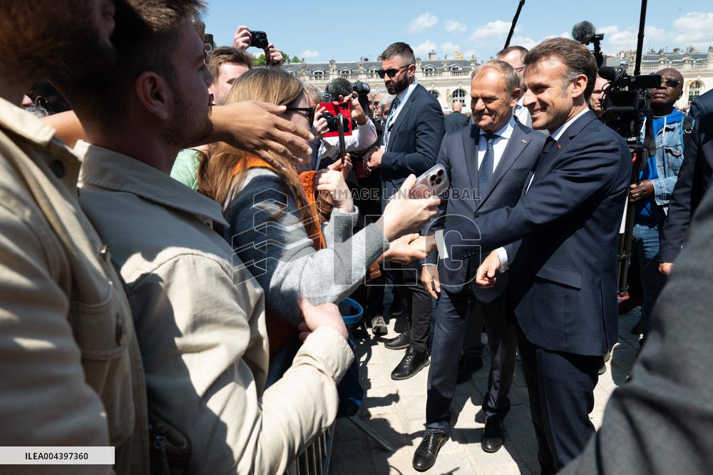 Emmanuel Macron Meets Donald Tusk - Nancy