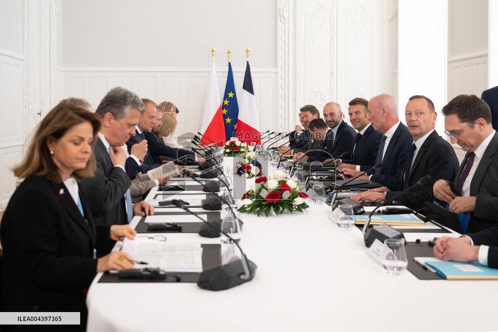 Emmanuel Macron Meets Donald Tusk - Nancy