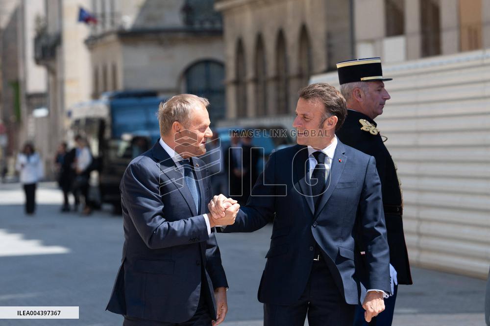 Emmanuel Macron Meets Donald Tusk - Nancy