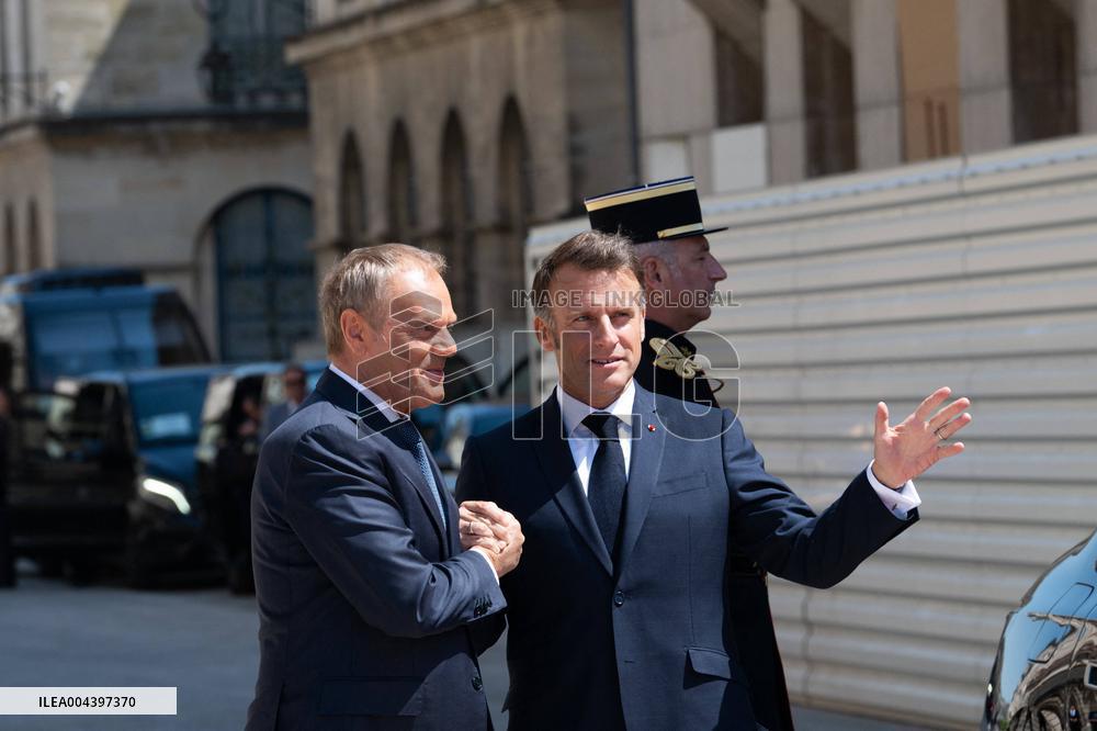 Emmanuel Macron Meets Donald Tusk - Nancy