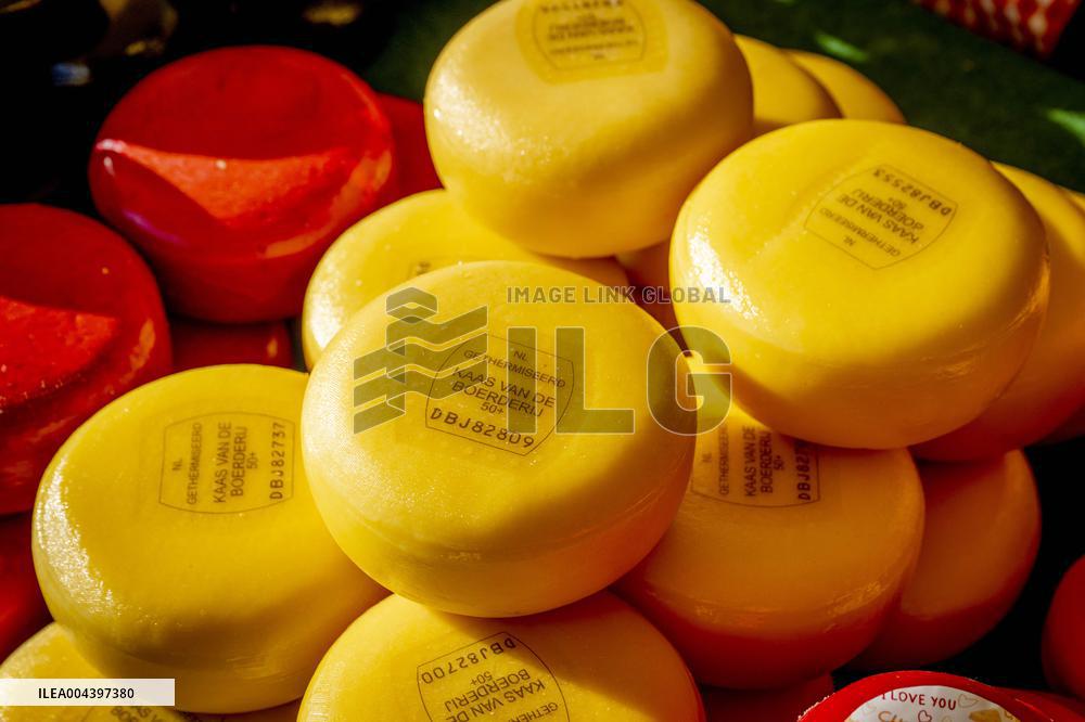 Gouda Cheese Market Illustrations - Netherlands