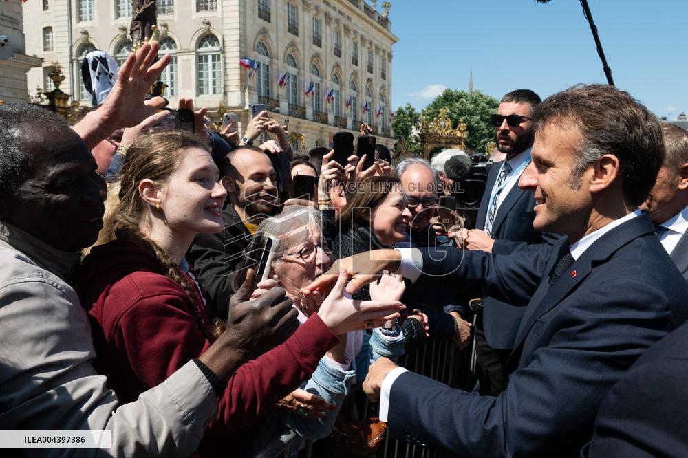 Emmanuel Macron Meets Donald Tusk - Nancy