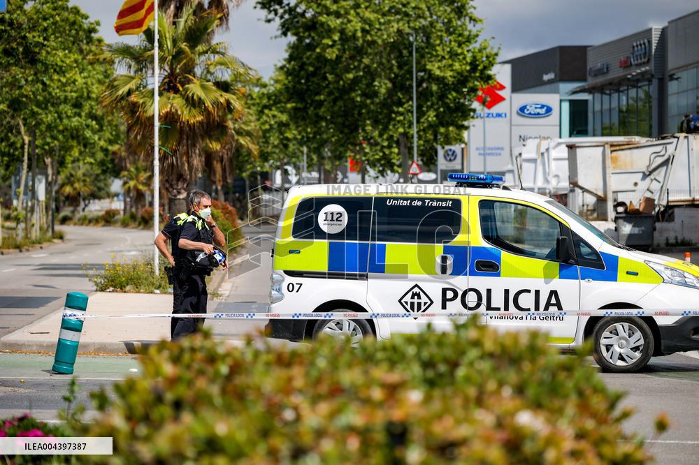 Fire With Toxic Cloud Alert - Barcelona