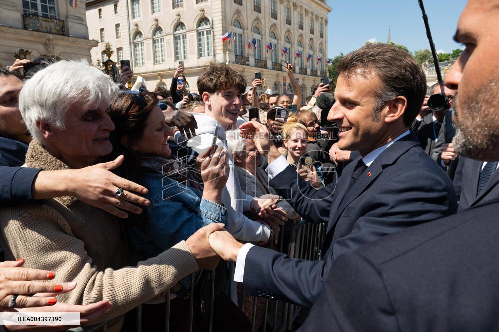 Emmanuel Macron Meets Donald Tusk - Nancy