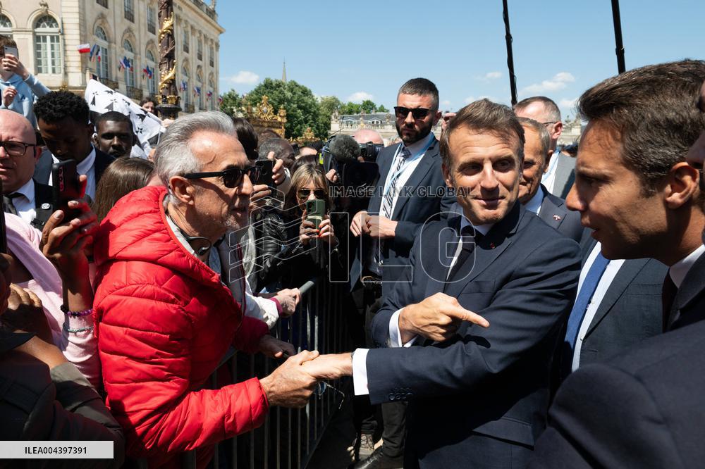 Emmanuel Macron Meets Donald Tusk - Nancy