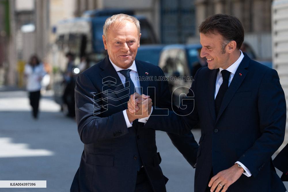Emmanuel Macron Meets Donald Tusk - Nancy