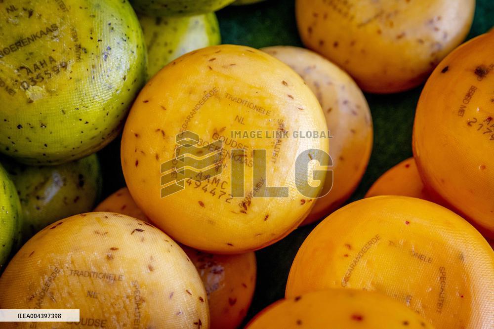 Gouda Cheese Market Illustrations - Netherlands