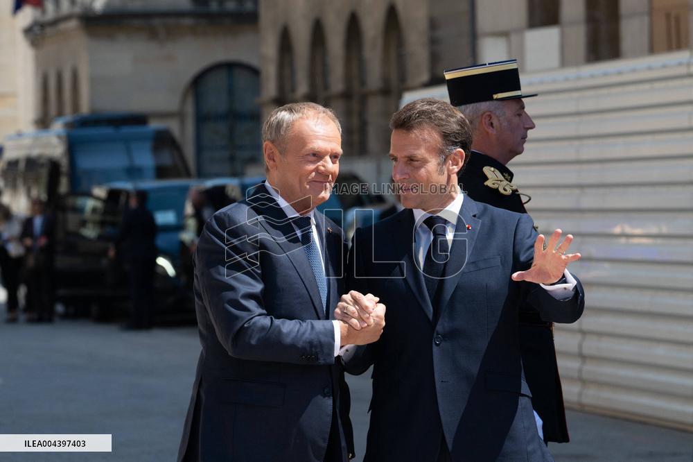 Emmanuel Macron Meets Donald Tusk - Nancy