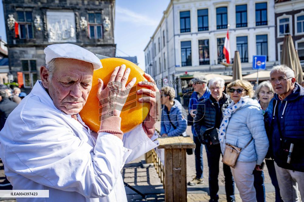 Gouda Cheese Market Illustrations - Netherlands