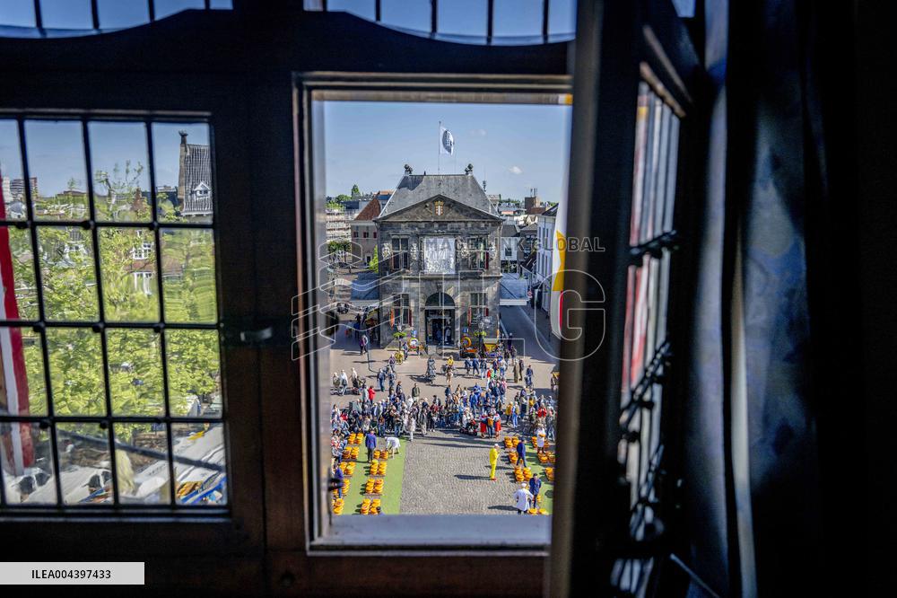 Gouda Cheese Market Illustrations - Netherlands