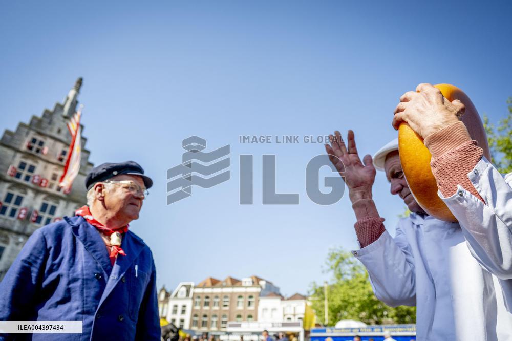 Gouda Cheese Market Illustrations - Netherlands