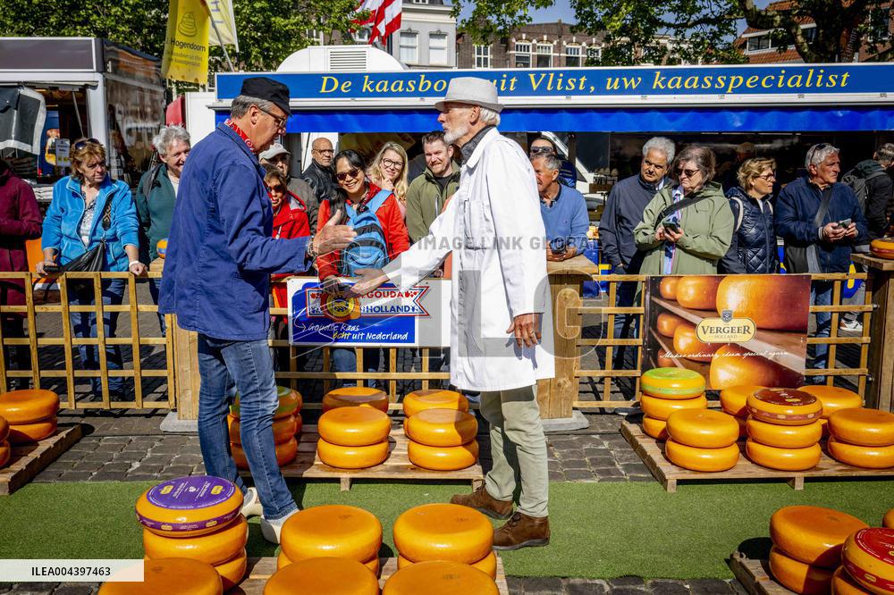 Gouda Cheese Market Illustrations - Netherlands