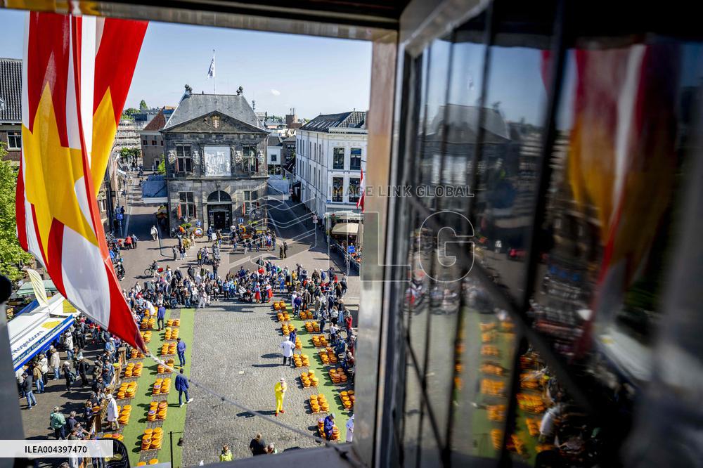 Gouda Cheese Market Illustrations - Netherlands