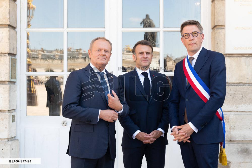 Emmanuel Macron Meets Donald Tusk - Nancy