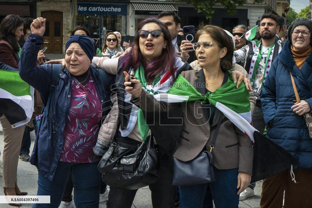 Syrians Welcome President Sharaa - Paris