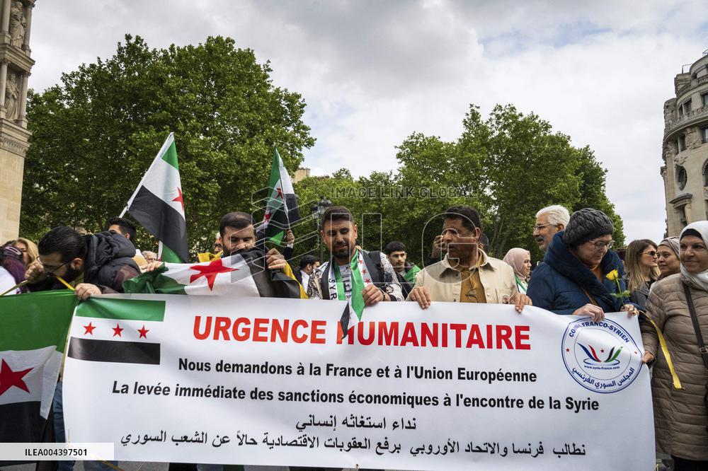Syrians Welcome President Sharaa - Paris