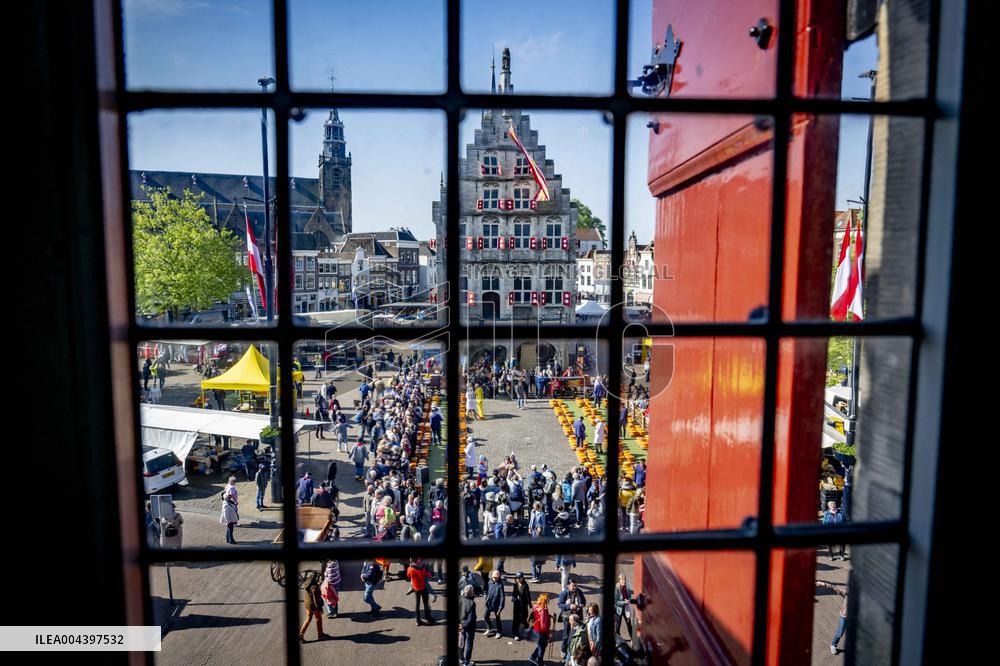 Gouda Cheese Market Illustrations - Netherlands