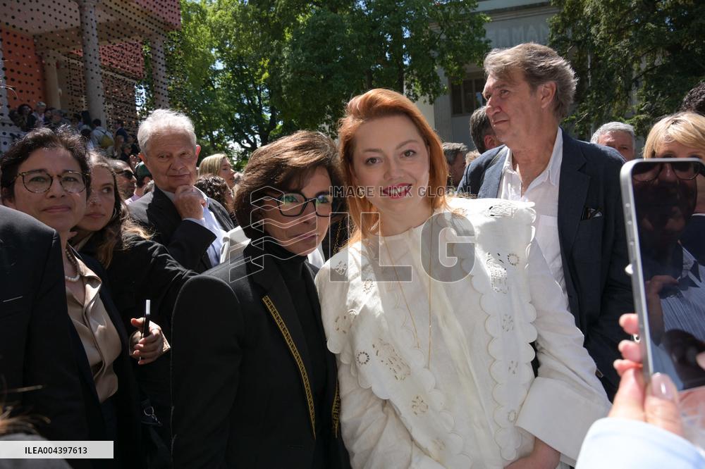 Rachida Dati Visits International Architecture Exhibition - Venise