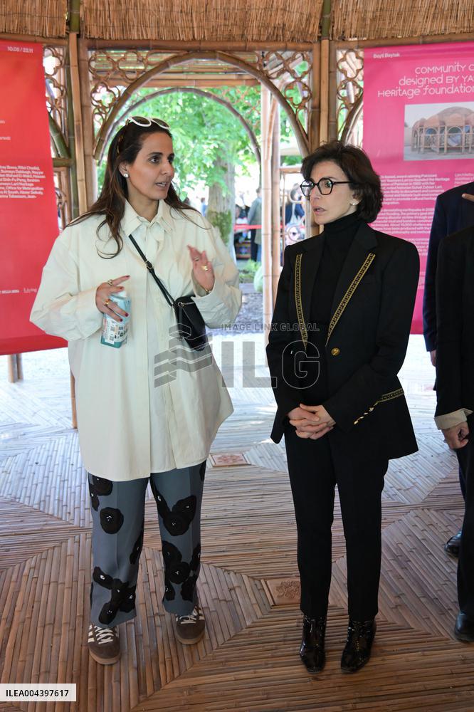 Rachida Dati Visits International Architecture Exhibition - Venise