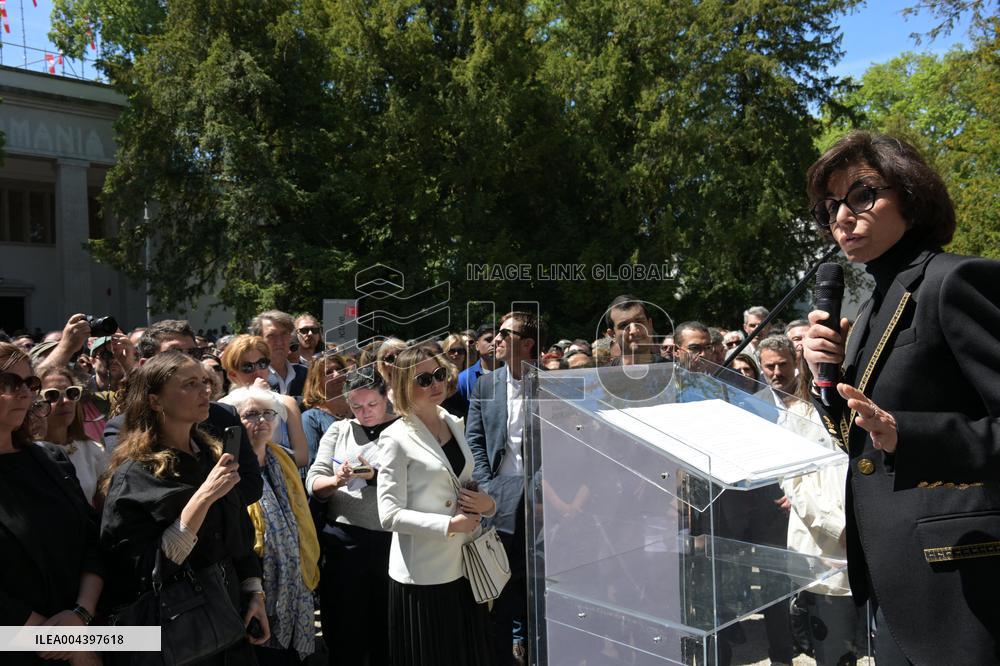Rachida Dati Visits International Architecture Exhibition - Venise