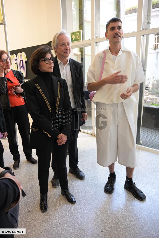 Rachida Dati Visits International Architecture Exhibition - Venise