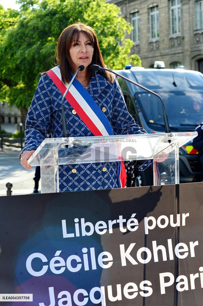 Rally In Support Cecile Kohler And Jacques Paris - Paris