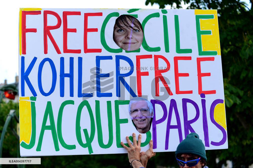 Rally In Support Cecile Kohler And Jacques Paris - Paris
