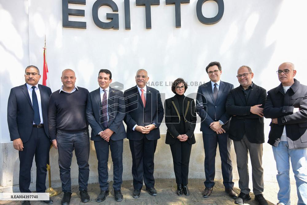 Rachida Dati Visits International Architecture Exhibition - Venise