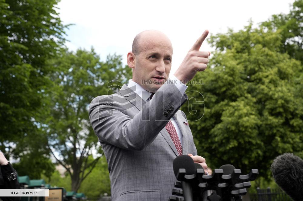 Stephen Miller talks to reporters - Washington