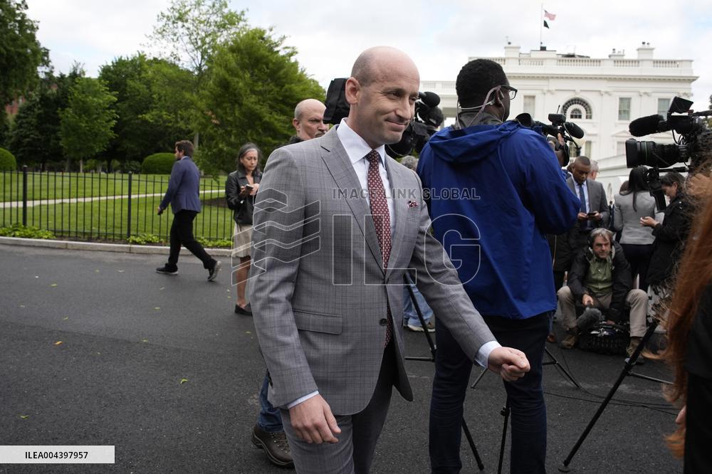 Stephen Miller talks to reporters - Washington