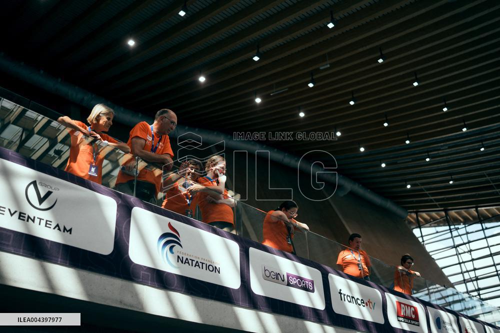 Valerie Pecresse at the Olympic Aquatic Center - Paris AJ