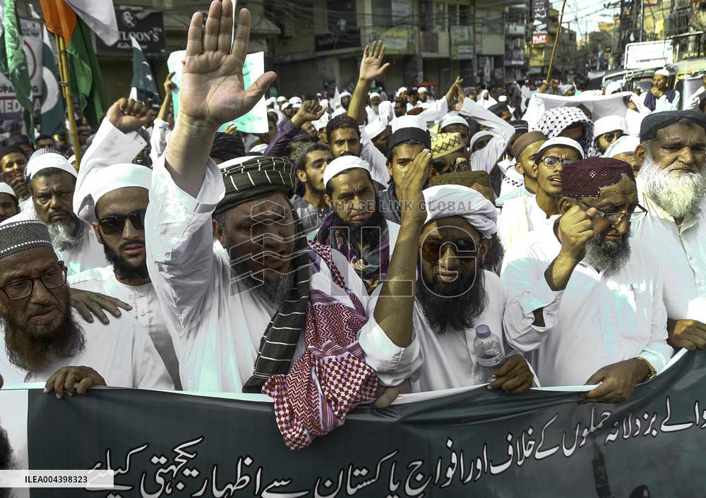 Demonstrations Against Indian Drone Attacks - Pakistan