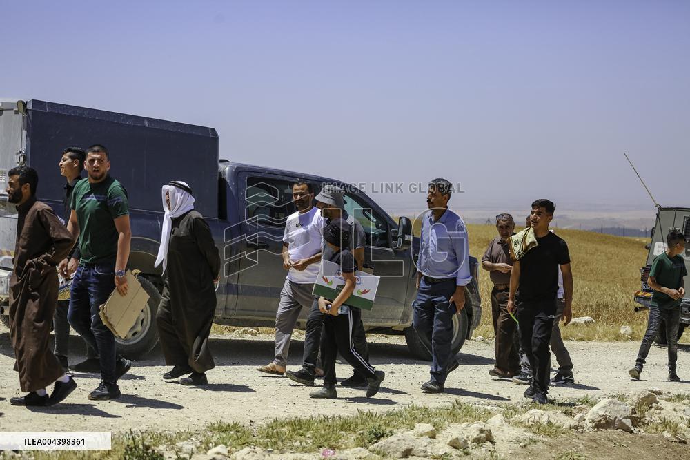 Friday Prayers Near Hebron - West Bank
