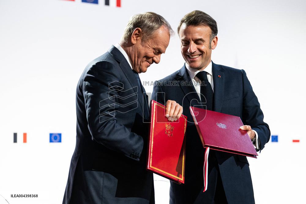 Signing of the treaty French-Polish Friendship and Strategy Pact between in Nancy