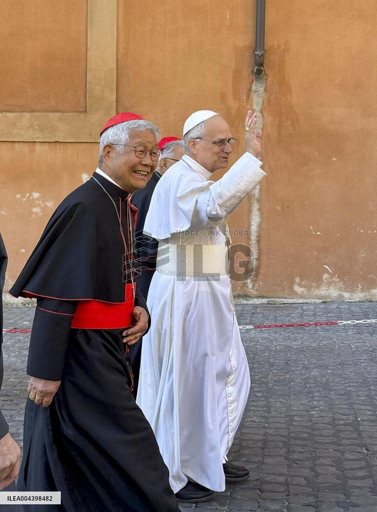 Pope Leon XIV Takes First Walk in Vatican