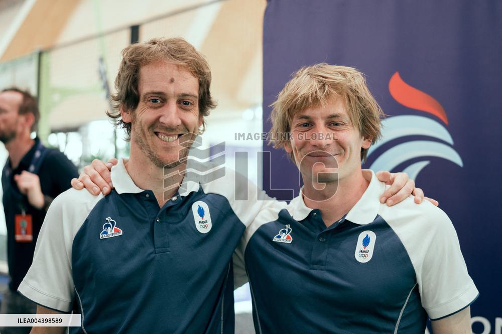 Valerie Pecresse at the Olympic Aquatic Center - Paris AJ