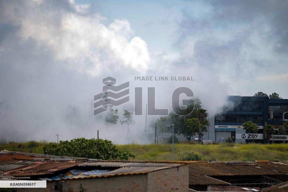 Fire With Toxic Cloud Alert - Barcelona