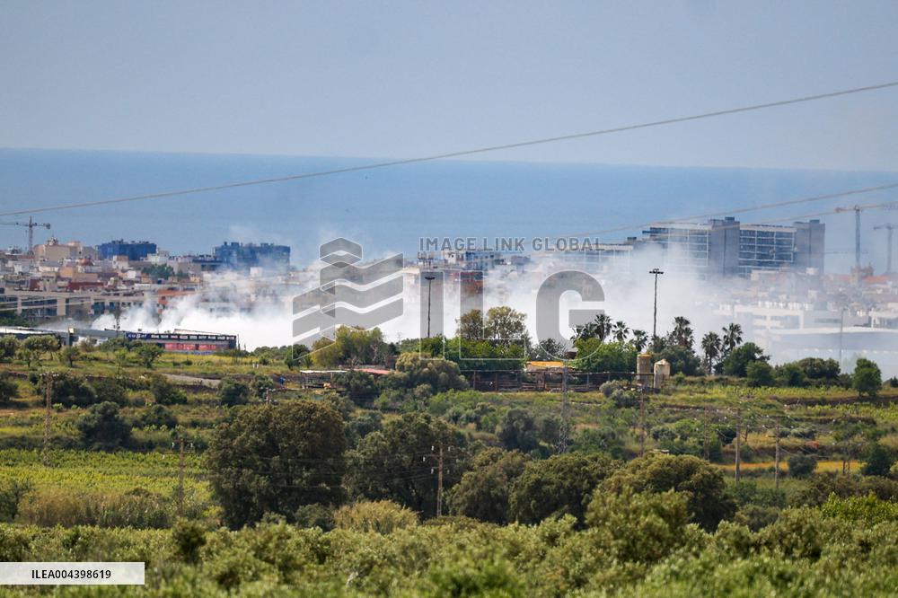 Fire With Toxic Cloud Alert - Barcelona