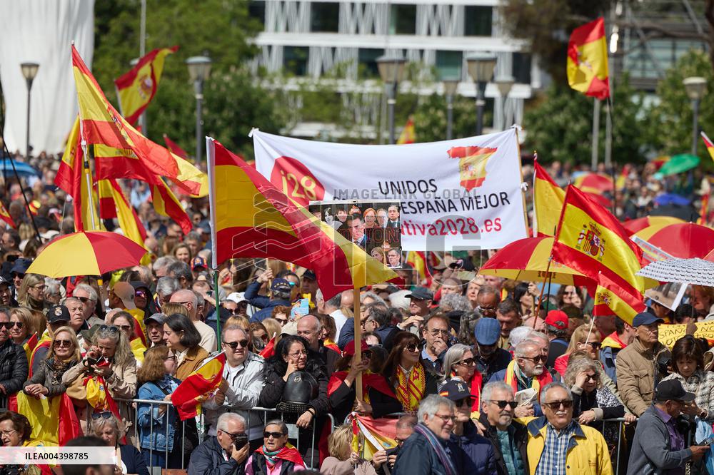 Demonstration to Demand the Resignation of Pedro Sanchez - Madrid