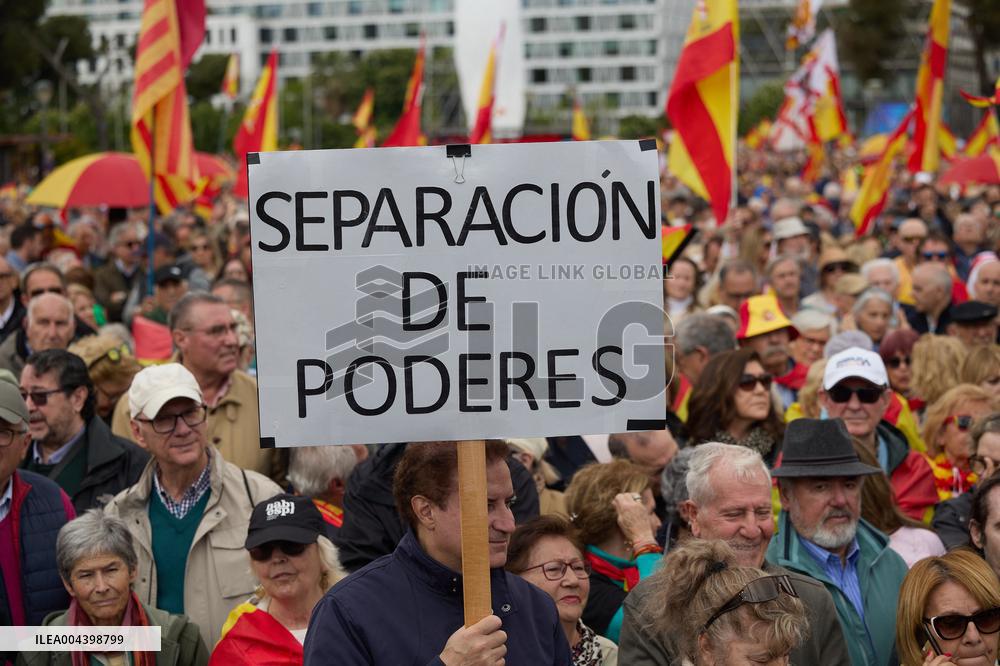 Demonstration to Demand the Resignation of Pedro Sanchez - Madrid