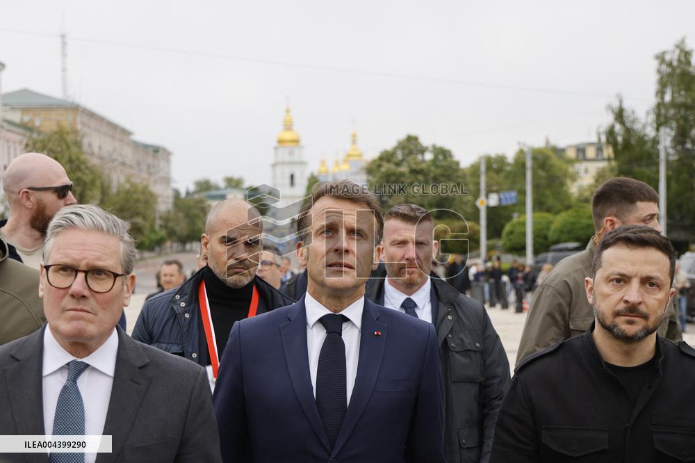 Merz Macron Starmer and Tusk in Kiev for Ukraine Ceasefire Talk