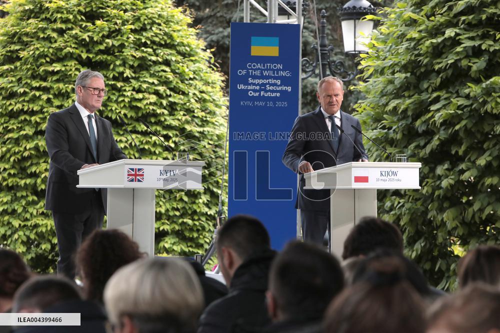 Joint news conference of Ukrainian President and Coalition of Willing leaders in Kyiv