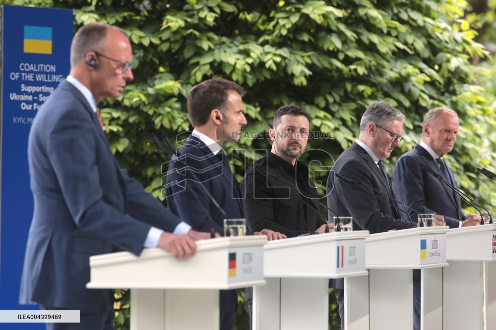 Joint news conference of Ukrainian President and Coalition of Willing leaders in Kyiv