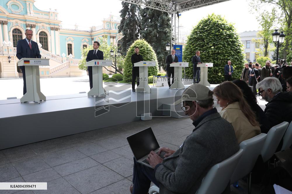 Joint news conference of Ukrainian President and Coalition of Willing leaders in Kyiv