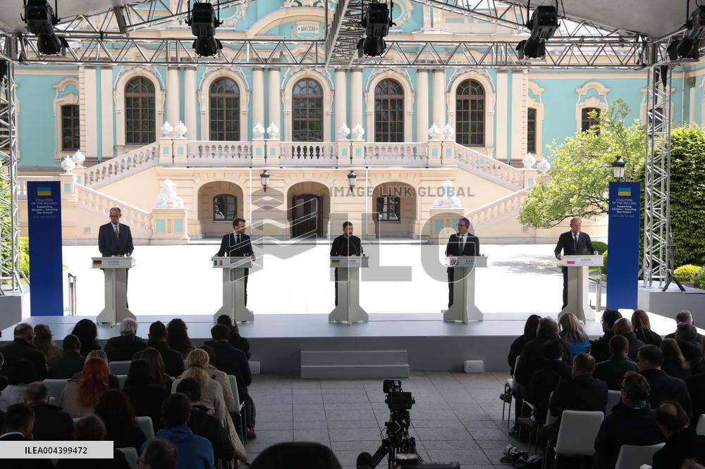 Joint news conference of Ukrainian President and Coalition of Willing leaders in Kyiv