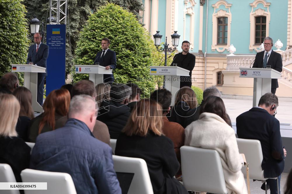 Joint news conference of Ukrainian President and Coalition of Willing leaders in Kyiv