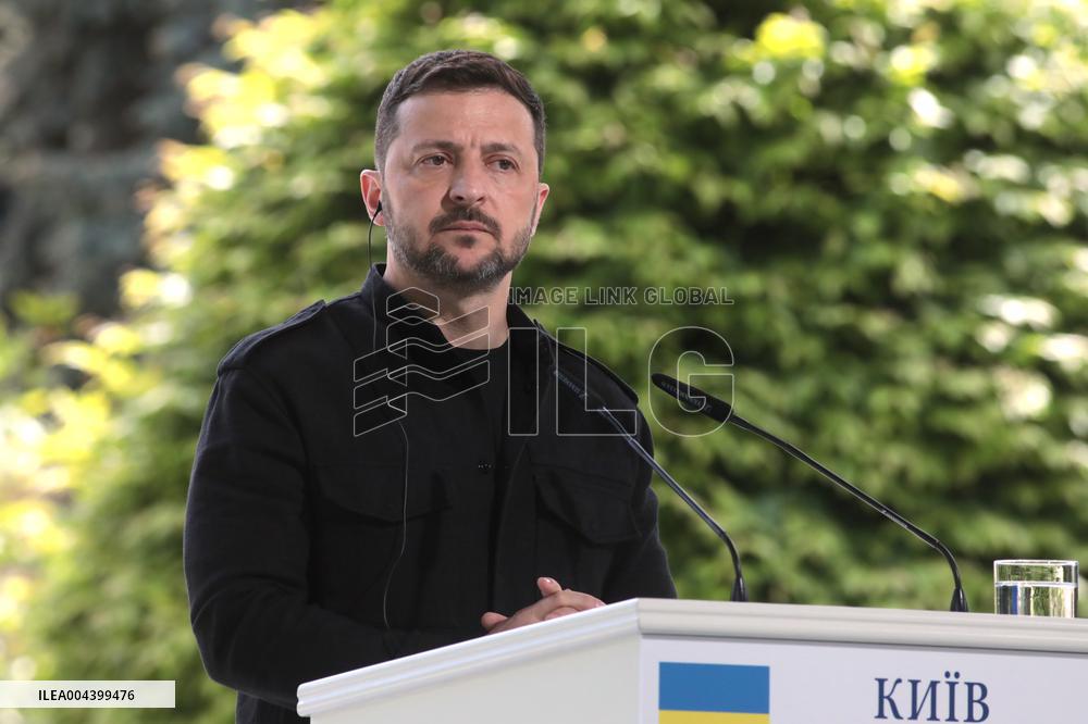 Joint news conference of Ukrainian President and Coalition of Willing leaders in Kyiv
