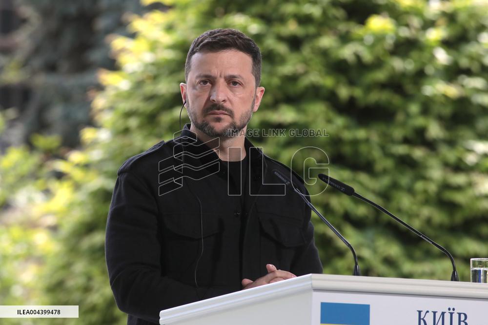 Joint news conference of Ukrainian President and Coalition of Willing leaders in Kyiv