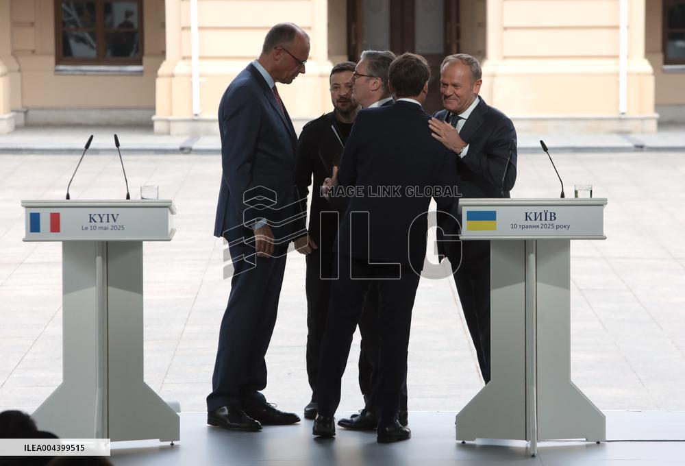 Joint news conference of Ukrainian President and Coalition of Willing leaders in Kyiv