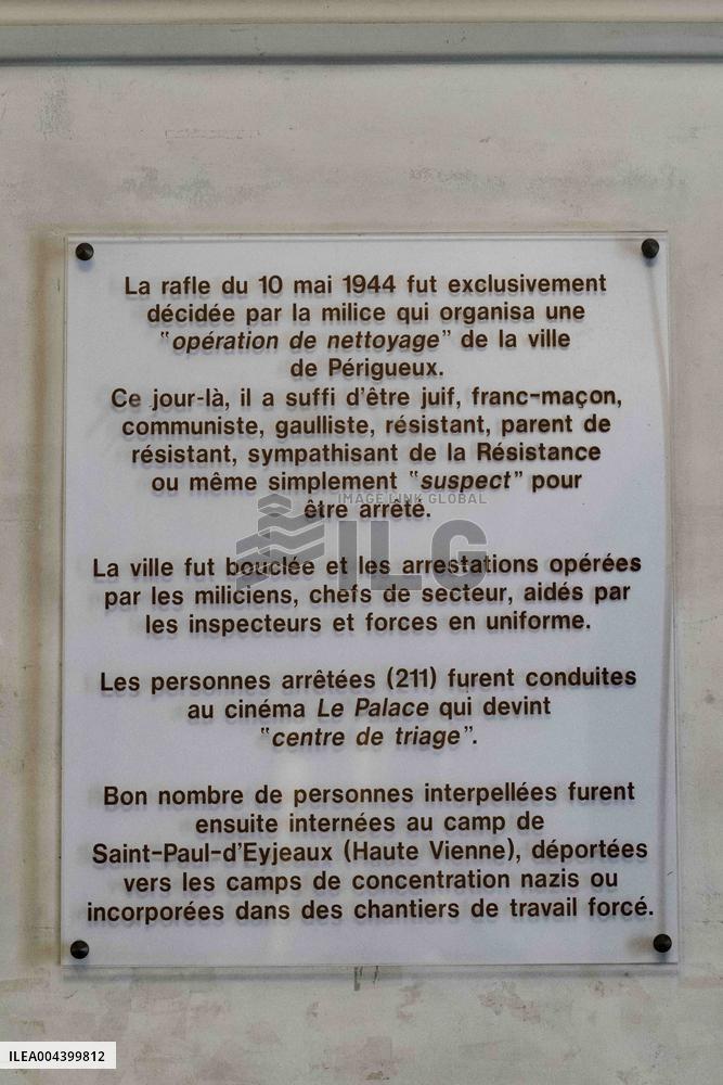 Commemoration of May 10, 1944 Roundup in Perigueux